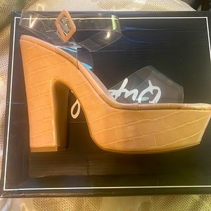 Qupid Clear Crocodile heel